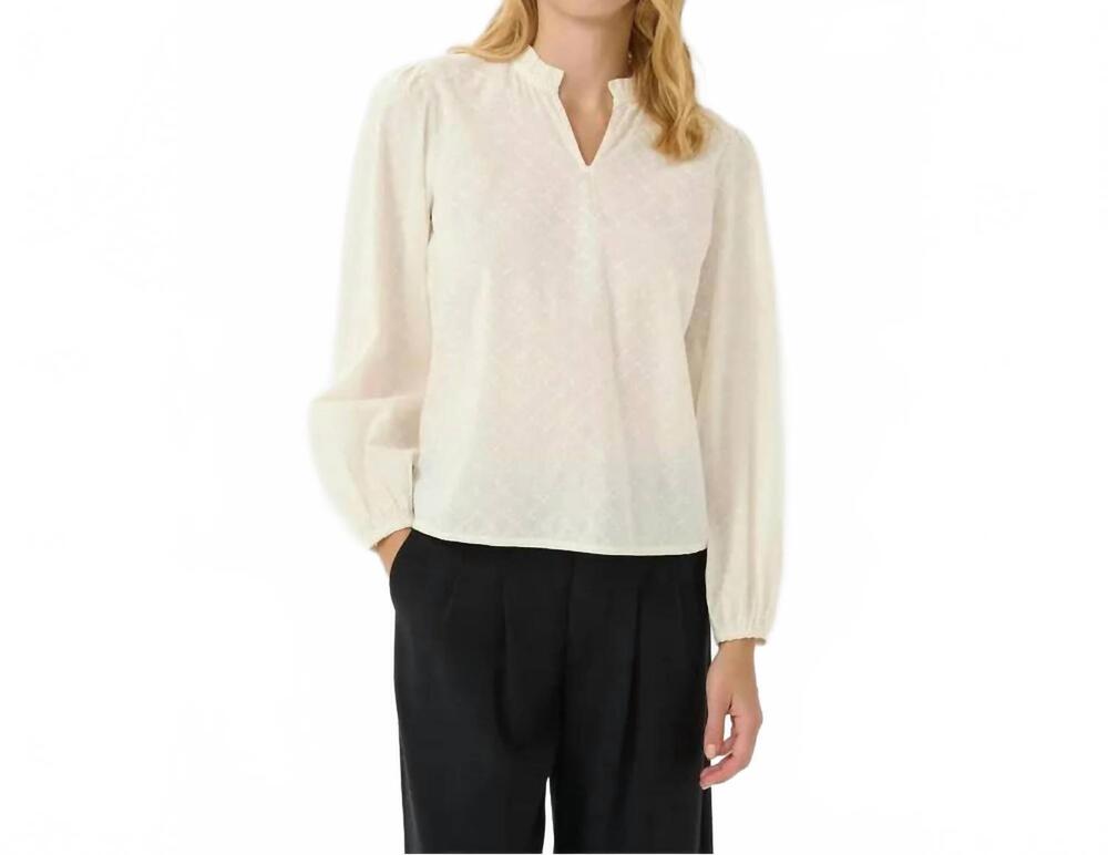 NEW PART TWO women's elmy blouse in eggnog